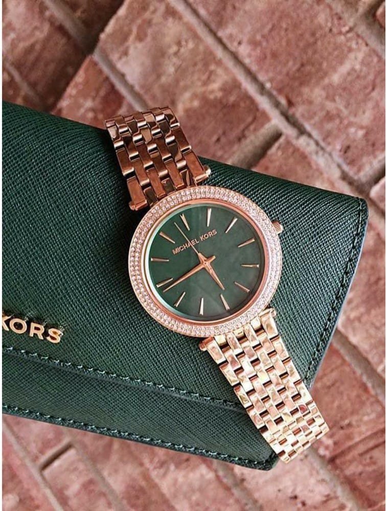 Montre Femme Michael Kors Darci MK3552 Or Rose et Cadran Vert – Image 3