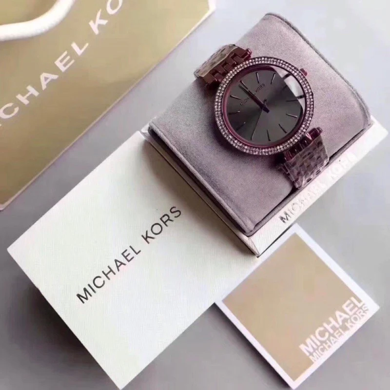 Montre Femme Michael Kors Darci MK3554 Violette et Cadran Gris – Image 3