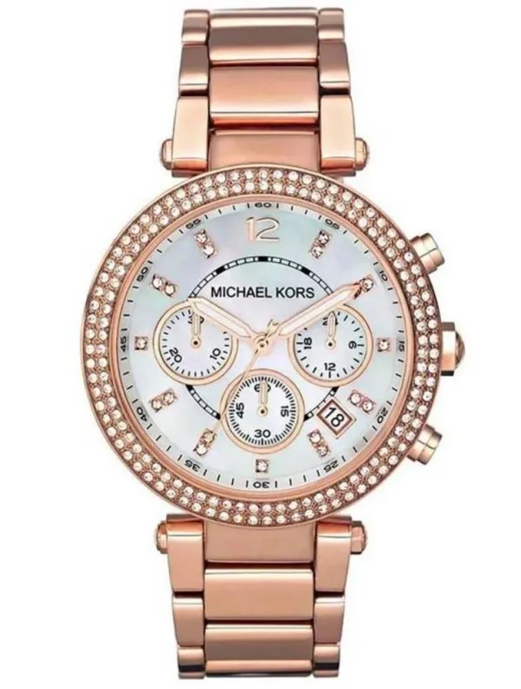 Montre Femme Michael Kors Parker MK5781 Or Rose avec Cadran en Nacre