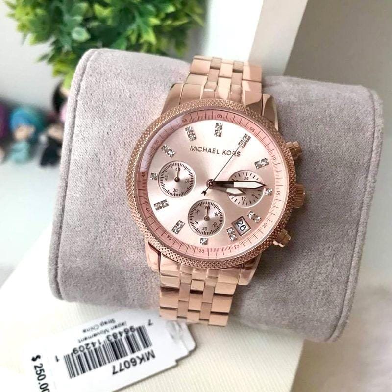 Montre Femme Michael Kors Ritz MK6077 Chronographe Or Rose - الصورة 3