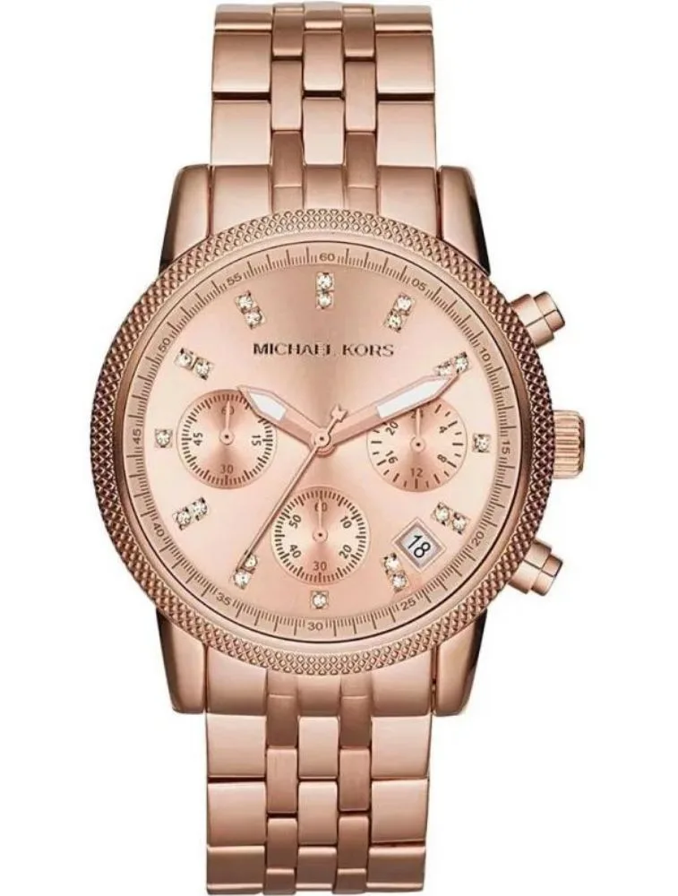Montre Femme Michael Kors Ritz MK6077 Chronographe Or Rose