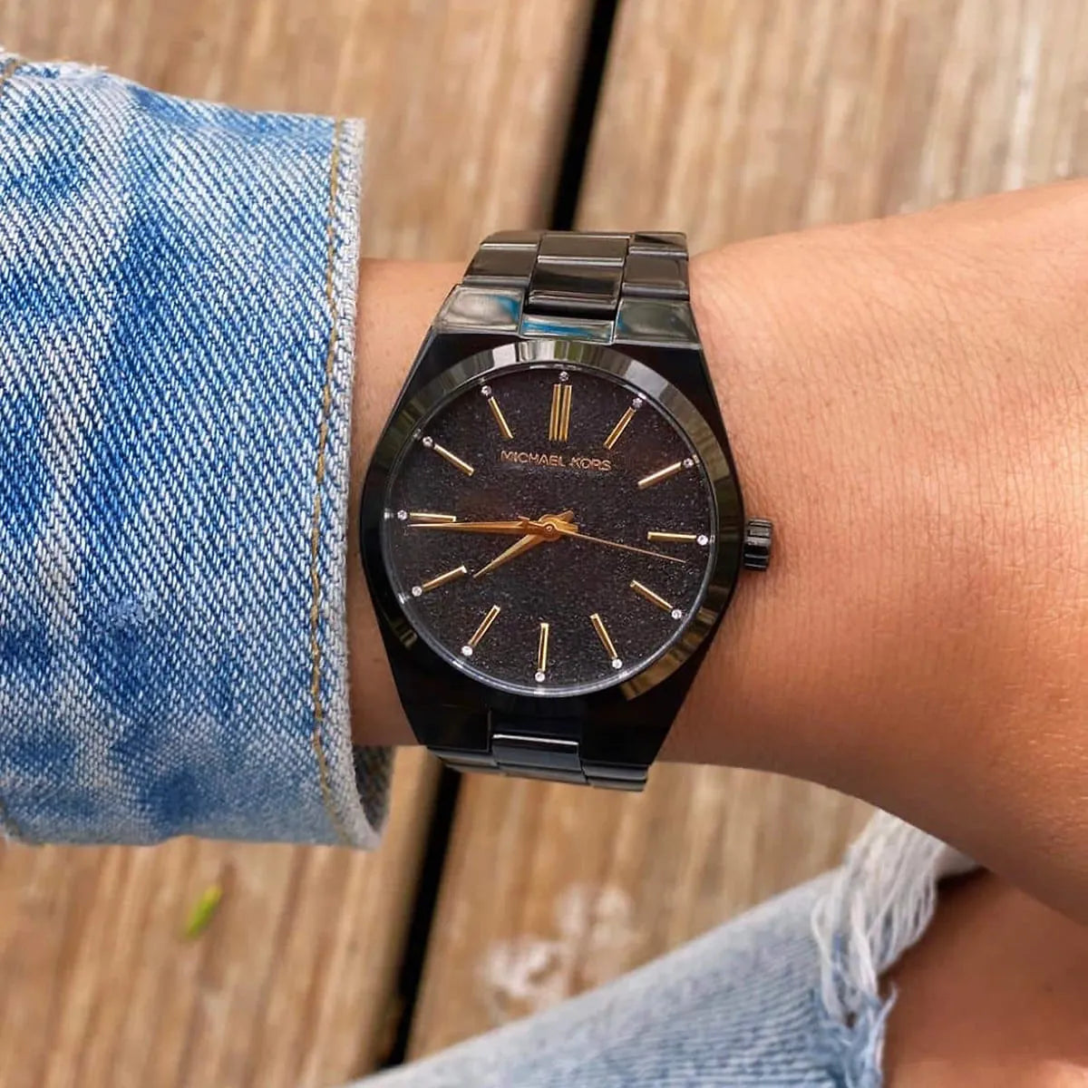 Montre Femme Michael Kors MK6625 Channing Acier Noir Cadran Pailleté – Image 8
