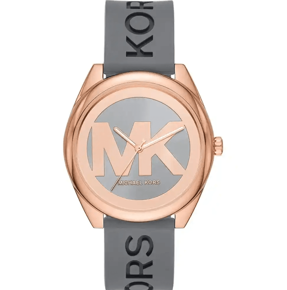 Montre Michael Kors Janelle MK7314 – Or Rose Bracelet Silicone Gris (MK7314) Femme