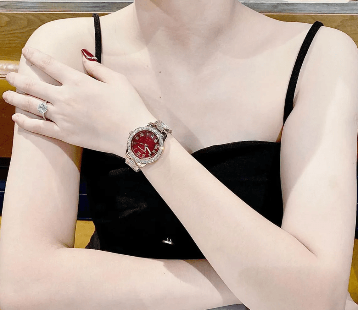 Montre Michael Kors Tibby MK4685 Femme Or Rose Cadran Rouge – Image 5