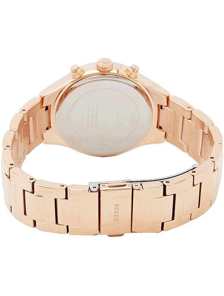 Pack couple Hugo Boss homme cuir marron et Guess femme or rose – vue 5