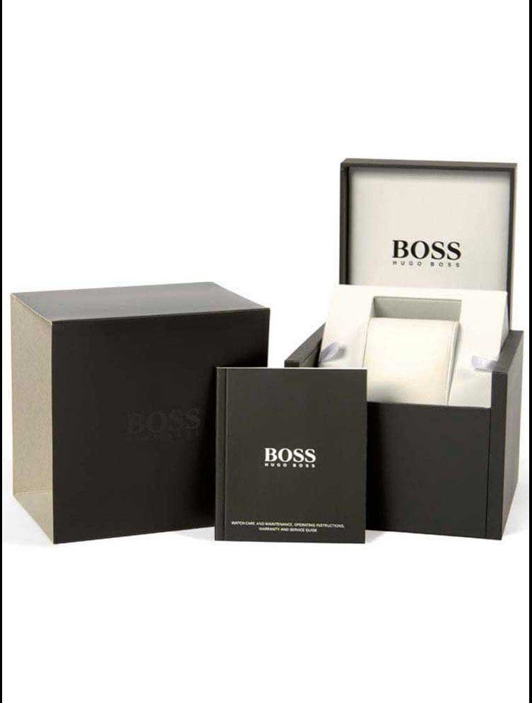 Pack Hugo Boss homme gris anthracite et Guess femme or rose cadran bleu – vue 7