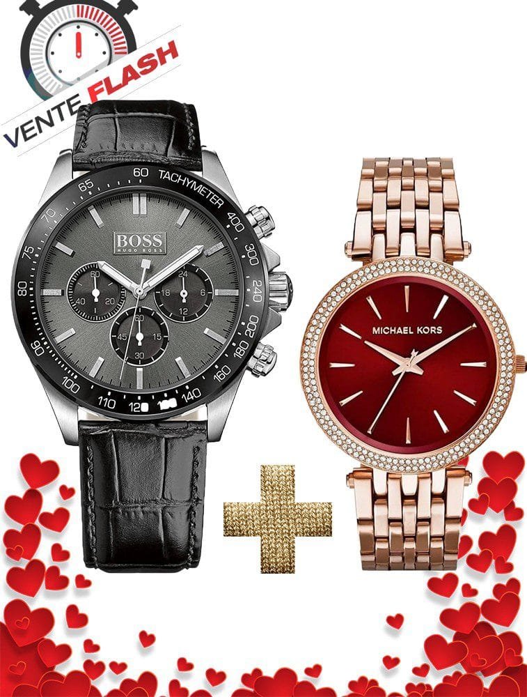 Montre Pack Couple Montre Hugo Boss Homme + Michael Kors Femme