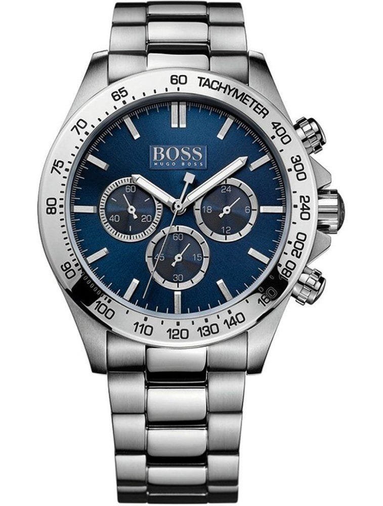 Pack Hugo Boss homme acier cadran bleu et Guess femme or rose – vue 2