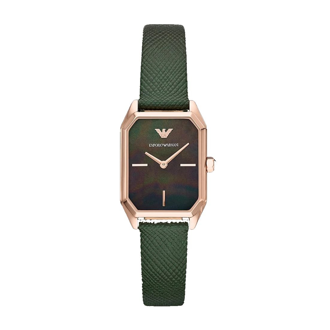 Montre Femme Emporio Armani Gioia AR11149 Or Rose et Cuir Vert 24mm