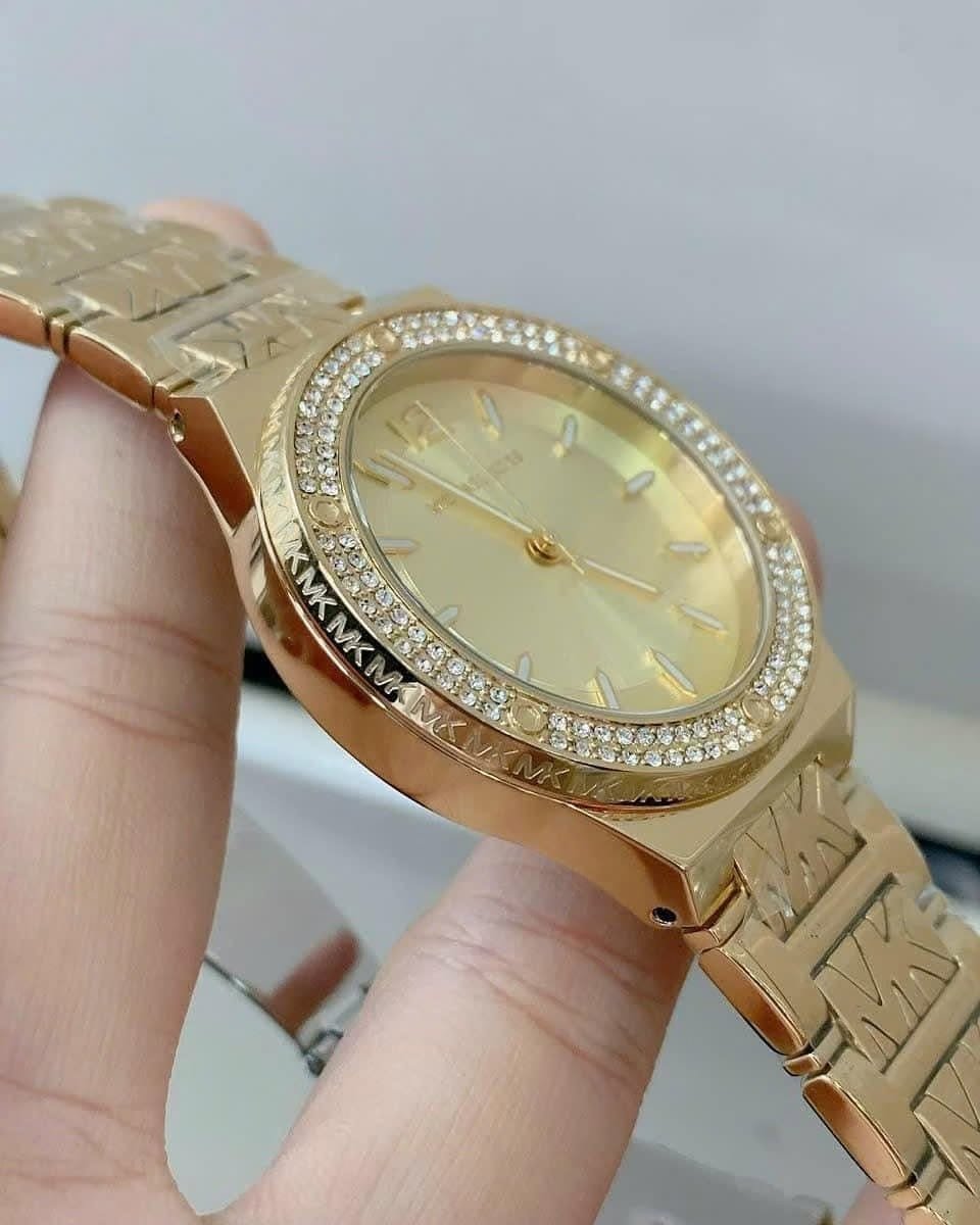 Montre Femme Michael Kors Lennox MK7339 Dorée Cristaux et Logo 37mm - الصورة 2